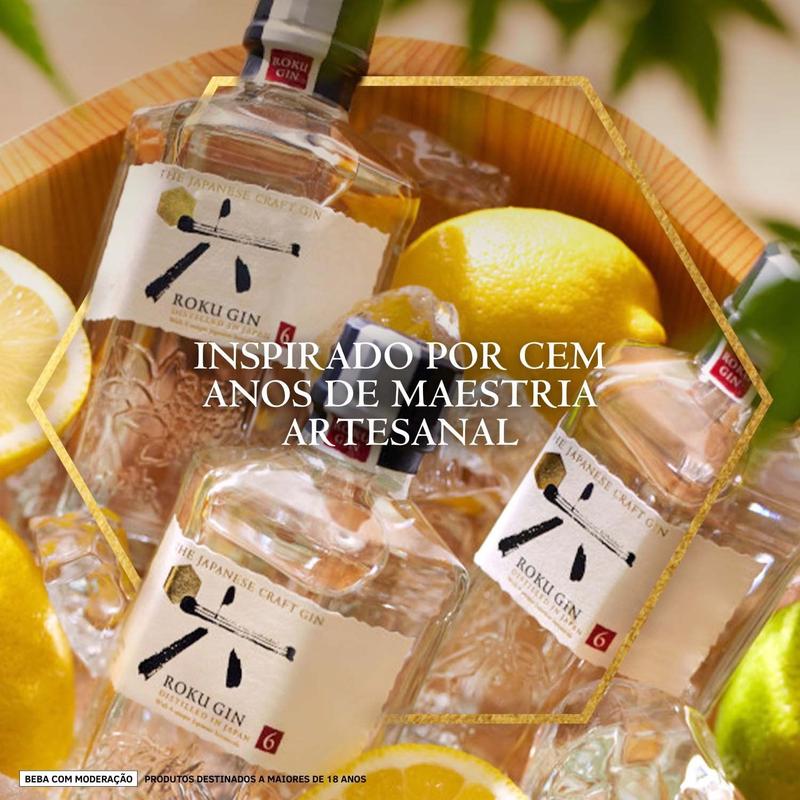 Gin Japonês Roku Artesanal 700ml - Gin - Magazine Luiza
